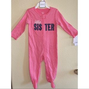 Carter's Pink Polka Dot Little Sister Sleeper